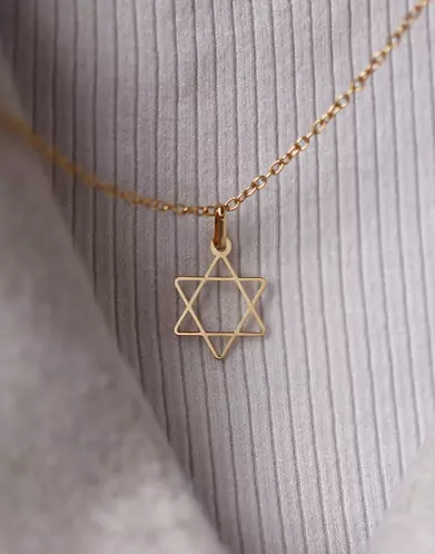 Pendentif Fine Étoile de David Élégante Ajourée en Or Petit Modèle