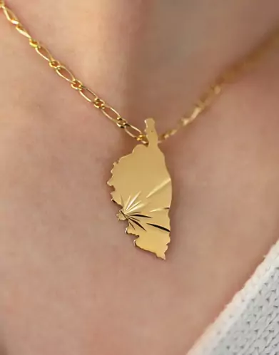 Pendentif Corse Ajaccio Étoilé en Or