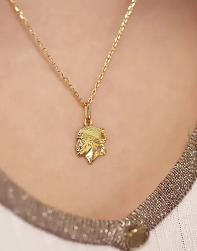 Pendentif en Or Tête de Maure Personnalisable – Petit Modèle