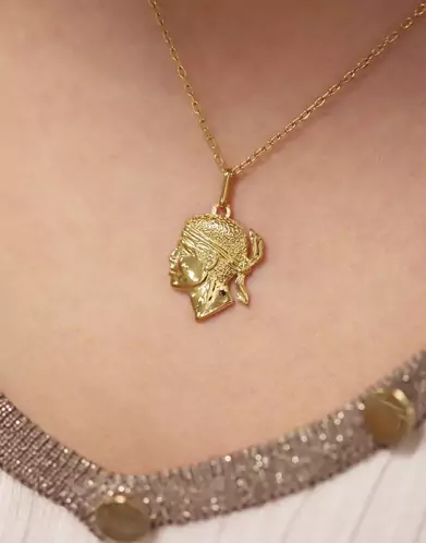 Pendentif en Or ou Or Bicolore Tête de Maure Personnalisable