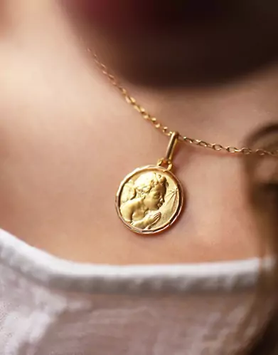 Médaille Ronde Ange Priant
