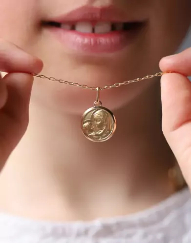 Médaille Vierge à l'enfant Jésus Petit Modèle