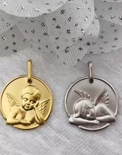 Médaille ronde Ange qui dort originale