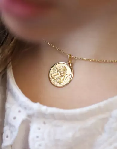 Médaille de baptême Ange Raphaël Classique