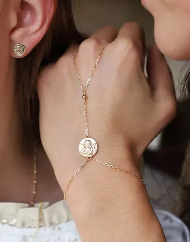 Chaîne de main Sorcière Ange en Or