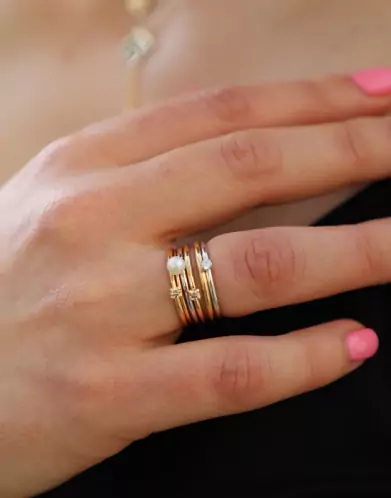 Bague Mini Solitaire en Or