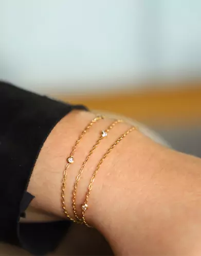 Bracelet Multi Rangs et Diamants en or