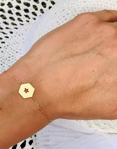 Bracelet en or motif étoile Julia
