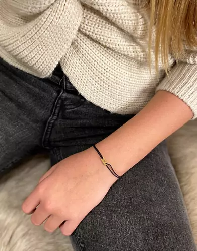 Bracelet cordon et or motif étoile Clara