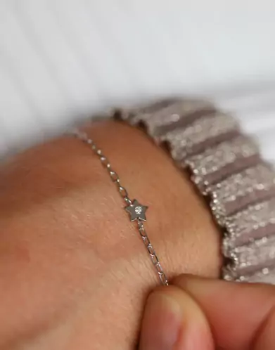 Bracelet Etoile avec Diamant Adam & Eve - Petit modèle