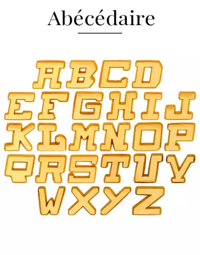 Pendentif Lettre Bâton Cerclée en Or