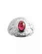 Bague Américaine & Rhodolite Argent Massif