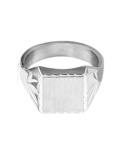 Chevalière Constant Argent Massif Brossée