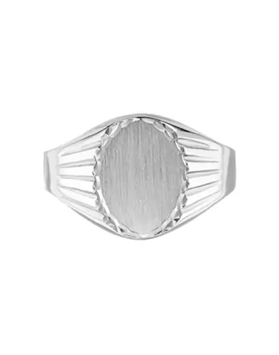 Chevalière Orion Argent Massif Brossée Godrons