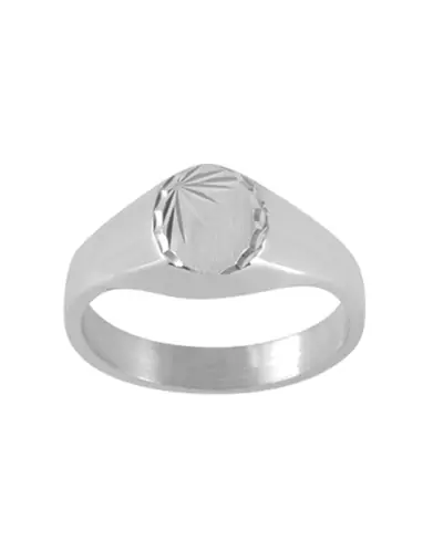 Chevalière Argent Olivia Brossée Étoile