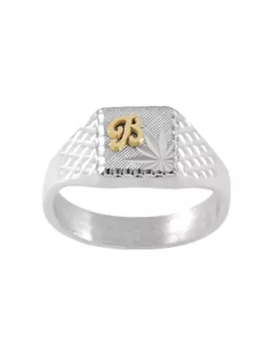 Chevalière Argent Clara Brossée Étoilée Godrons Gaufrés