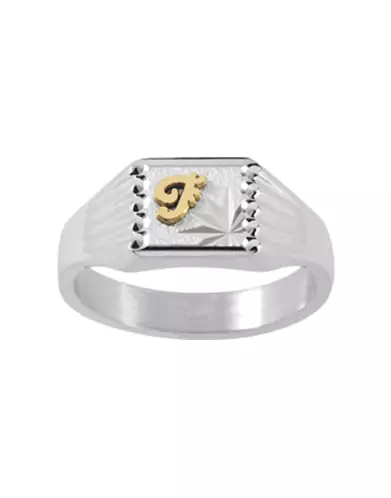 Chevalière Argent Clara Brossée Étoilée Godrons