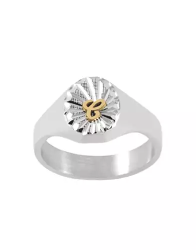 Chevalière Argent Océane Damier Soleillée