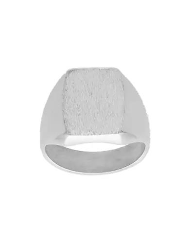 Chevalière Thibalt Argent Massif Brossée