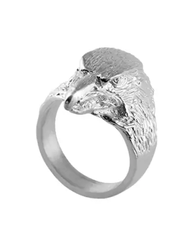 Bague Tête d'Aigle Argent Massif