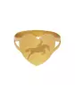 Bague Coeur Pré Illustrée Cavalière Équitation