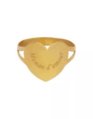 Bague Coeur Pré Illustrée Maman d'Amour