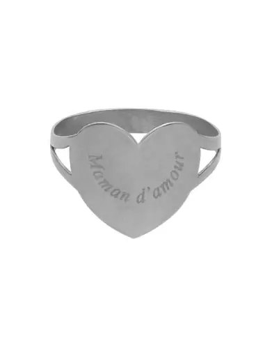 Bague Coeur Pré Illustrée Maman d'Amour