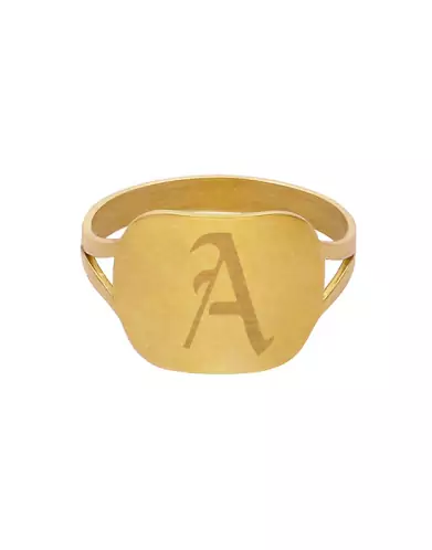 Bague Rectangle Pré Illustrée Alphabet Gothique