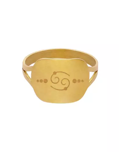 Bague Rectangle Pré Illustrée Zodiaque Stylisé