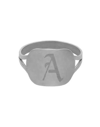 Bague Rectangle Pré Illustrée Alphabet Gothique