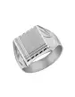 Chevalière Constant Brossée Rainurée Contour & Godrons