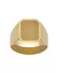 Chevalière Richard Brossée Contour Cadre en Or Jaune Personnalisable
