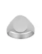 Chevalière Orphée Massive Brossée 14x10mm Blason sur-mesure