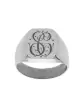 Chevalière Thomas Monogramme Stylisé Gravure Main en Or Personnalisable