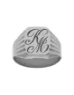 Chevalière Thomas Monogramme Gravure Main en Or Personnalisable