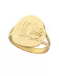 Bague Ronde Fleur de Lotus en Or
