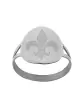 Bague Ronde Fleur de Lys en Or