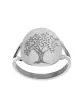 Bague Or Motif Arbre de Vie et Colombe