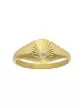 Chevalière Enfant Orélie Ovale en Or Soleillé avec Diamant