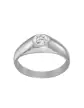Bague Jonc en Or Massif avec Oxyde de Zirconium Taille L Personnalisable