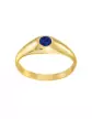 Bague Jonc en Or Massif avec Saphir Bleu Personnalisable