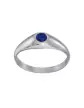 Bague Jonc en Or Massif avec Saphir Bleu Personnalisable