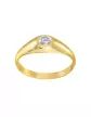 Bague Jonc en Or Massif avec Oxyde de Zirconium Taille S Personnalisable