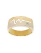 Bague Bicolore Battement de Coeur Diamant 9K/18K