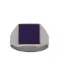 Chevalière Carré en Or et Lapis Lazuli Personnalisable