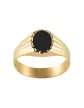 Chevalière Onyx Olivia Contour Godrons