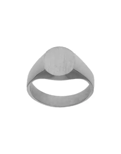 Chevalière Olivia Massive 10x9mm Brossée Blason sur-mesure