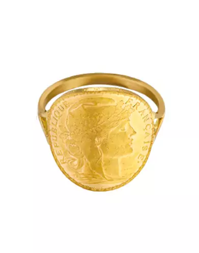 Bague Pièce Marianne 20 Francs en Or jaune