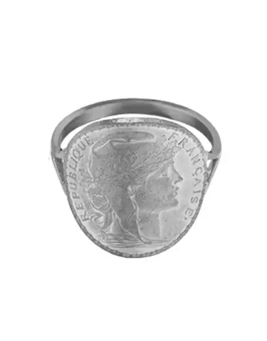 Bague Pièce Marianne 20 Francs en Or jaune