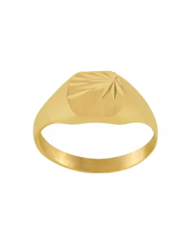 Chevalière Enfant Thelma en Or Brossé et Étoilé Personnalisable